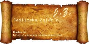 Jedlicska Zalán névjegykártya