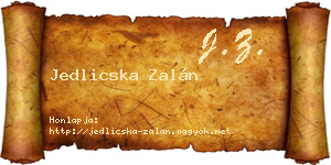 Jedlicska Zalán névjegykártya