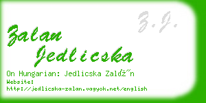 zalan jedlicska business card